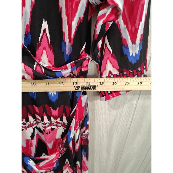 Women's Vibrant Hippie Alternative Dress Plus Size 14/16W Faux Wrap Cato - Picture 7 of 7